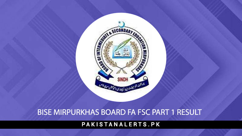 BISE Mirpurkhas Board FA FSc Part 1 Result