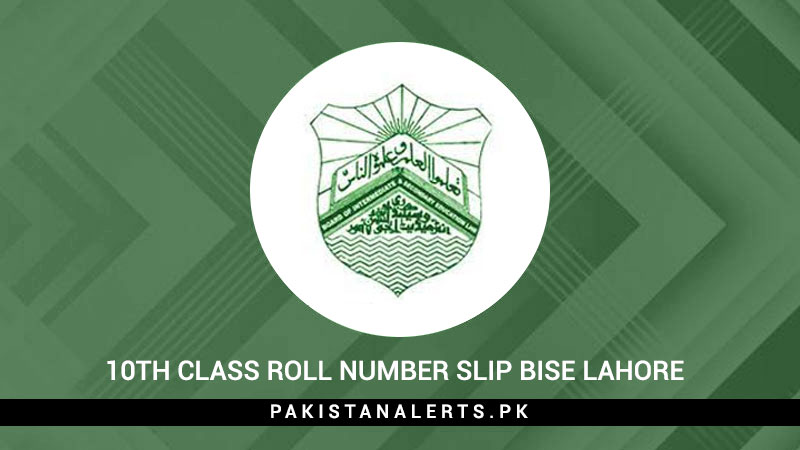 10th Class Roll Number Slip Bise Lahore 2024