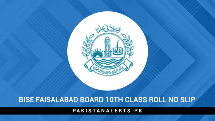 BISE Faisalabad Board 10th Class Roll No Slip 2024