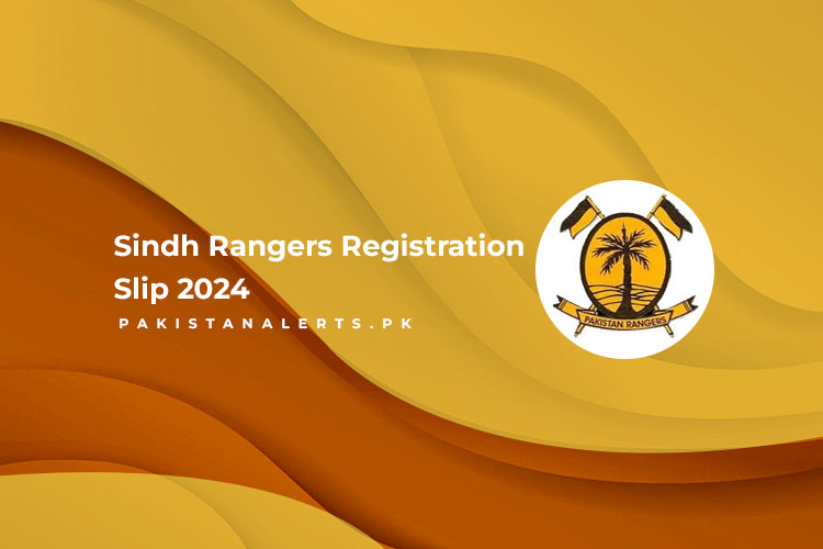 Sindh Rangers Registration Slip 2024