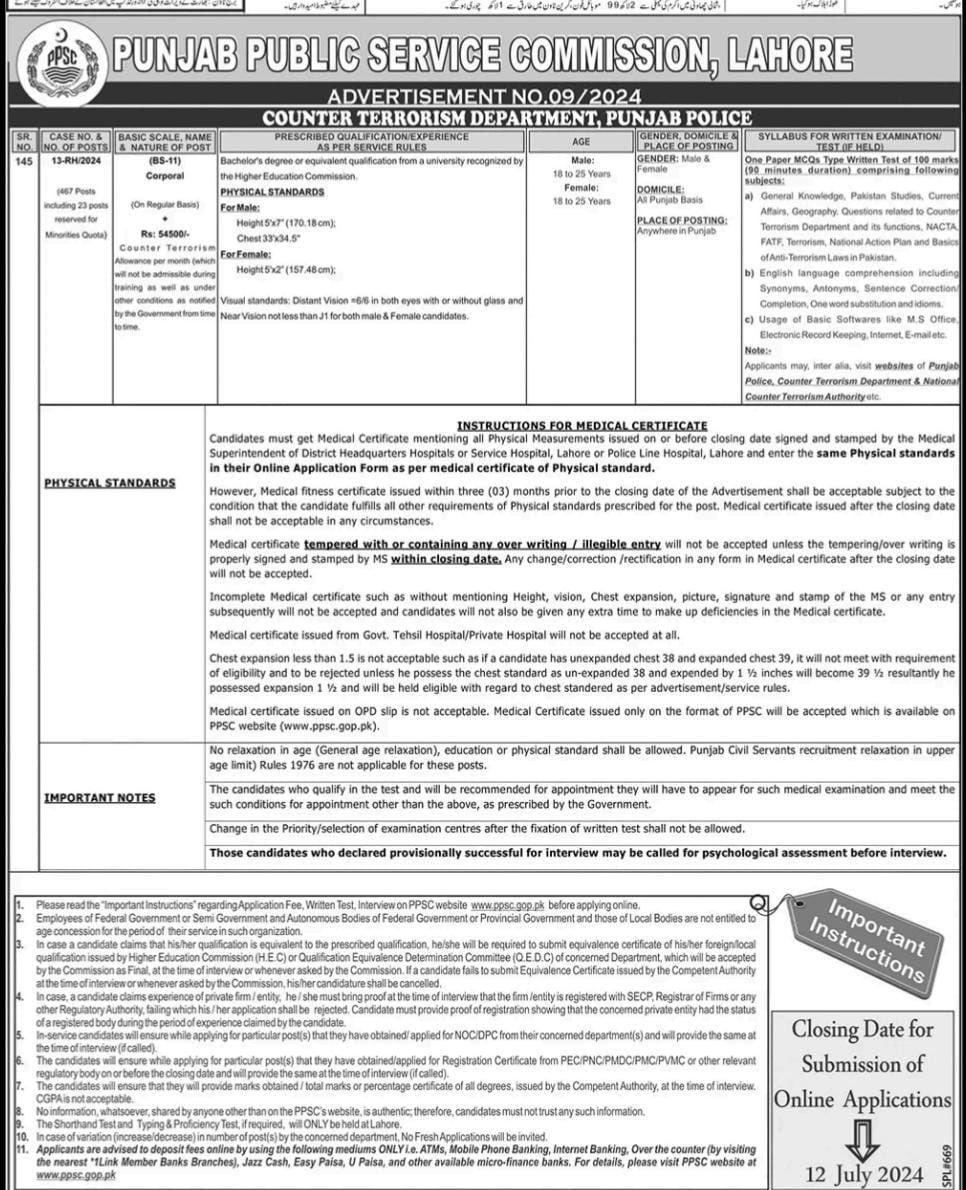 Advertisement CTD Jobs 2024